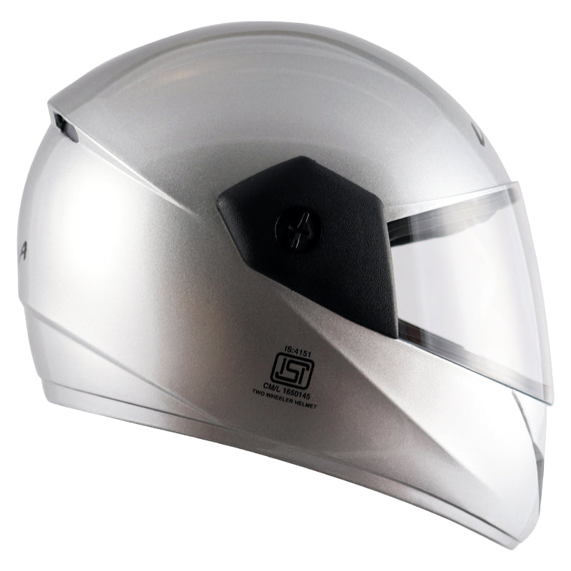 Vega Cliff Dx Silver Helmet - bikerstore.in