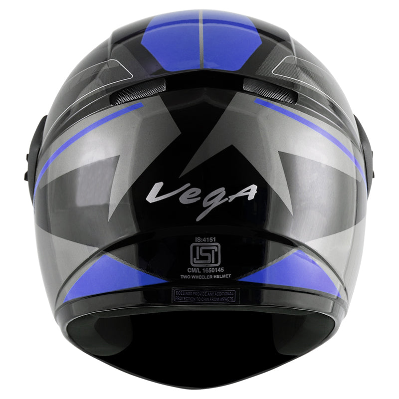 Vega Cliff Pioneer Black Blue Helmet - bikerstore.in