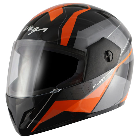 Vega Cliff Pioneer Black Orange Helmet - bikerstore.in