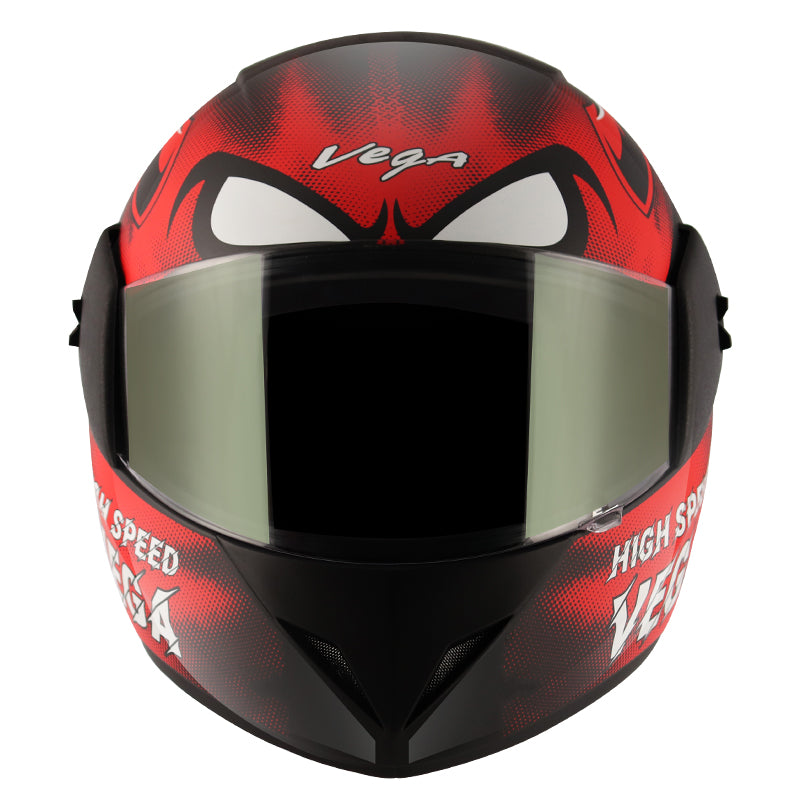 Vega Cliff Devil Black Red Helmet - bikerstore.in