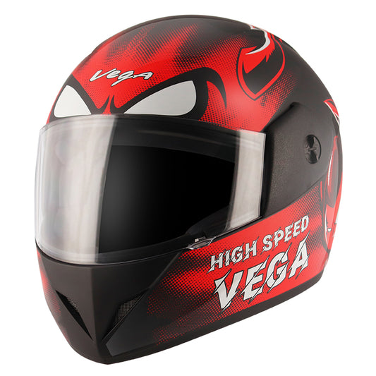 Vega Cliff Devil Black Red Helmet - bikerstore.in