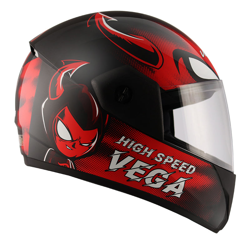 Vega Cliff Devil Black Red Helmet - bikerstore.in