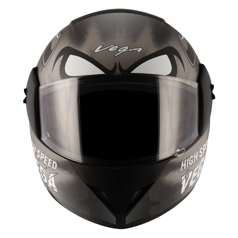 Vega Cliff Devil Black Grey Helmet - bikerstore.in