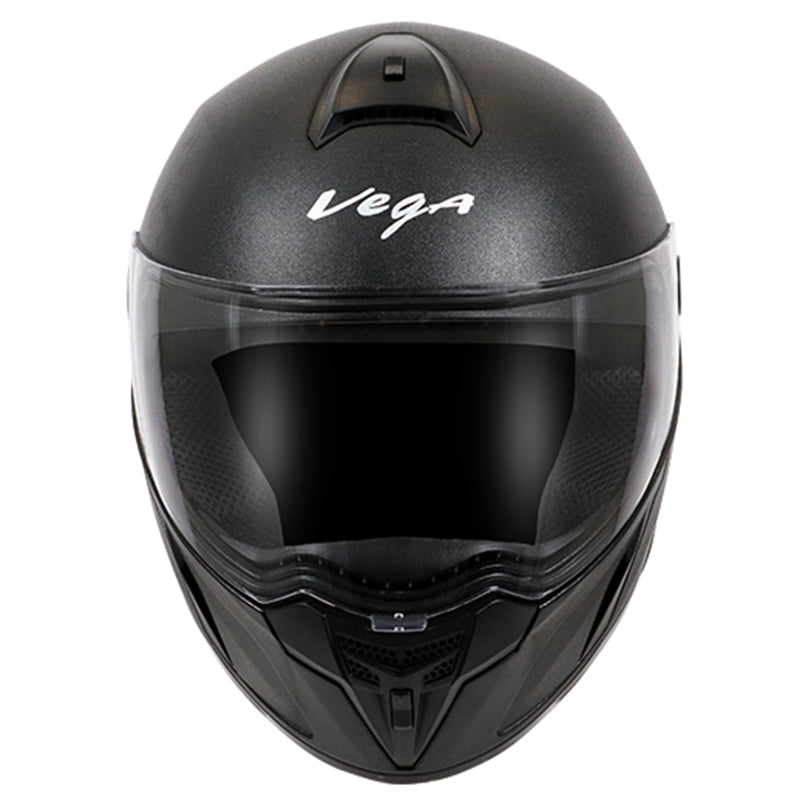 Vega EVO Leather Finish Black Helmet