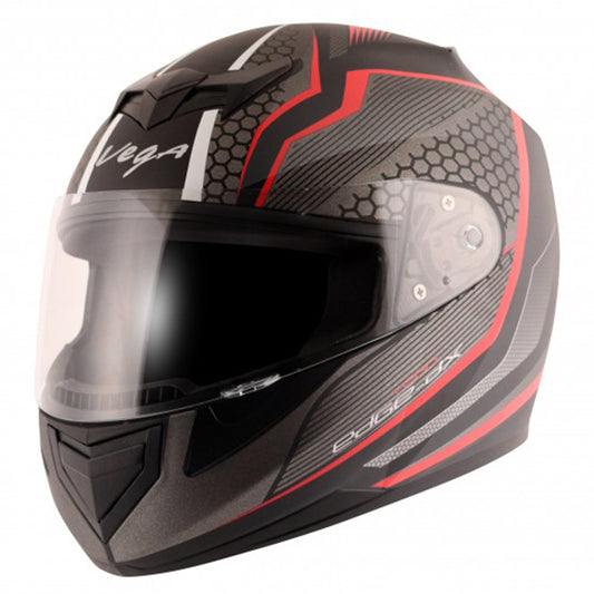Vega Edge DX Blast Black Red Helmet - bikerstore.in