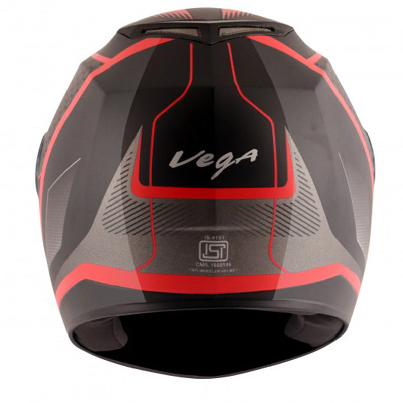 Vega Edge DX Blast Black Red Helmet - bikerstore.in