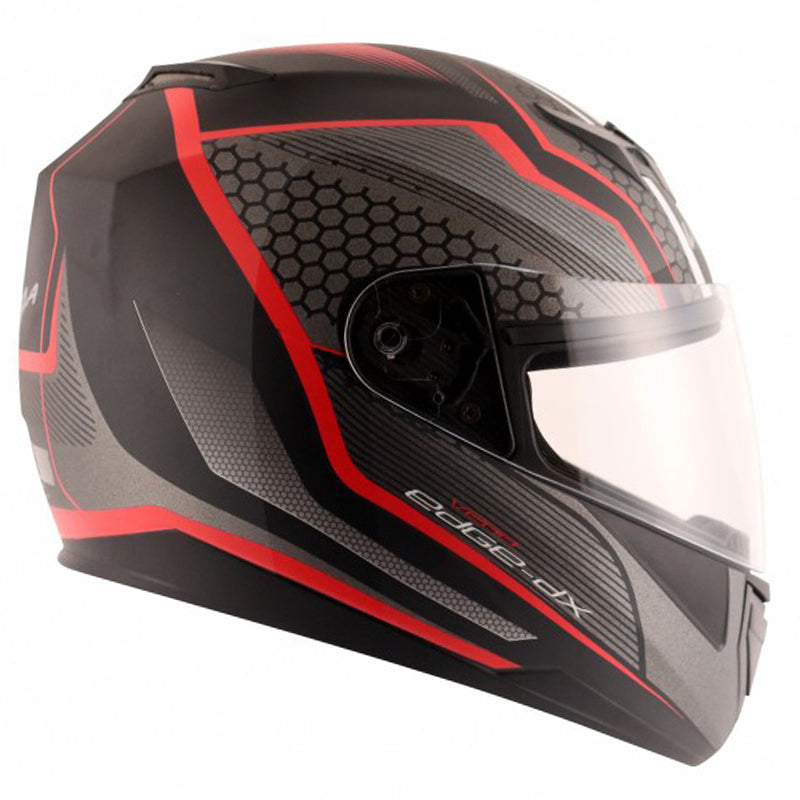 Vega Edge DX Blast Black Red Helmet - bikerstore.in