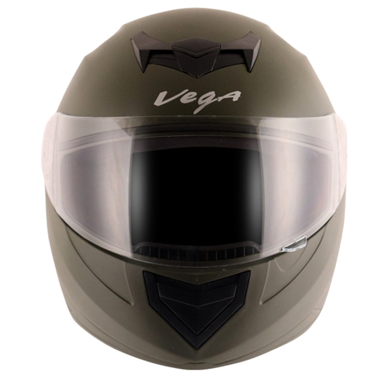 Vega Edge Dx Dull Battle Green Helmet - bikerstore.in