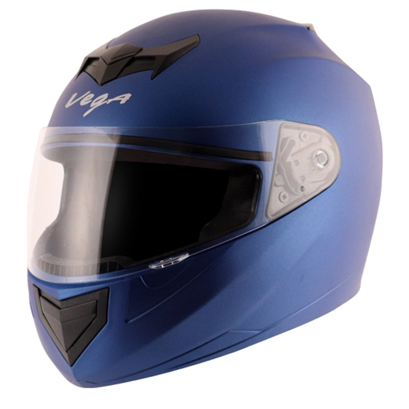 Vega Edge Dx Dull Blue Helmet - bikerstore.in