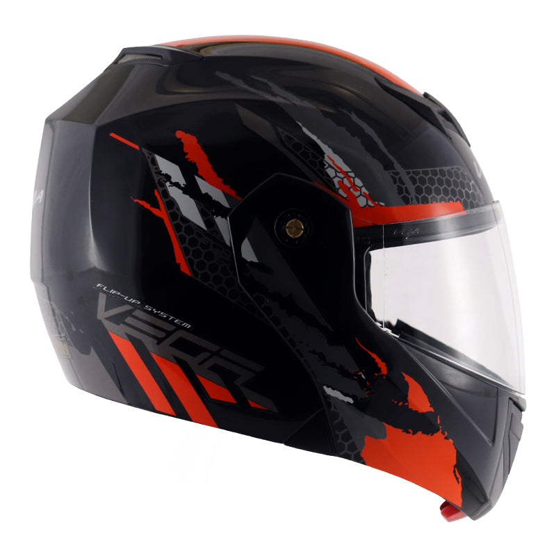 Vega Crux Dx Flex Black Orange Helmet - bikerstore.in