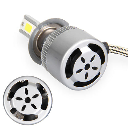 C6 ORIGINAL 6500K LED Headlight Conversion Bulb 72W H4 - Set of 2 (White) Type H4 - bikerstore.in