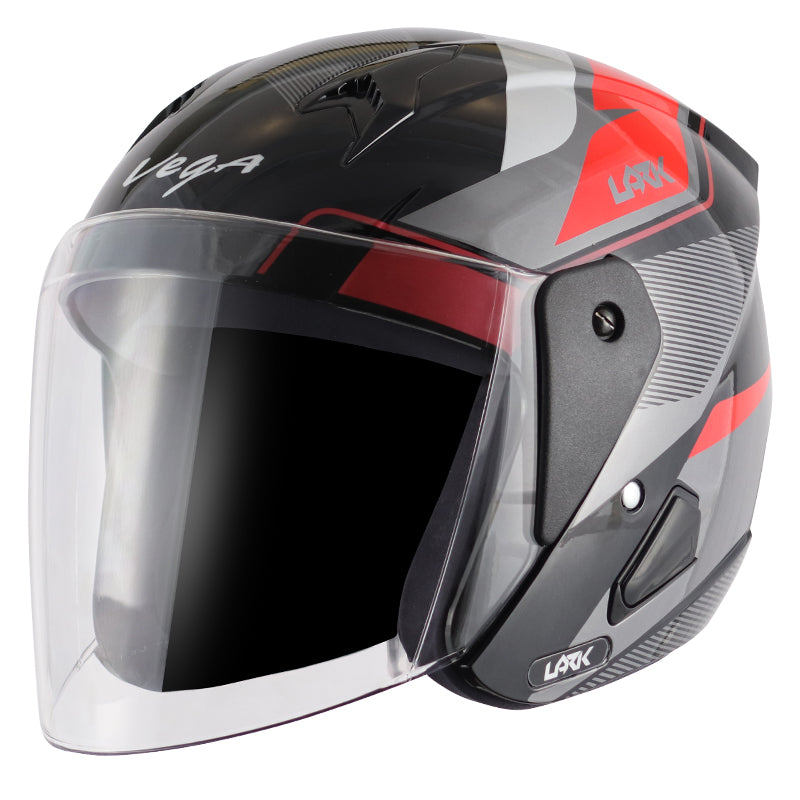 Vega Lark Legend Black Red Helmet - bikerstore.in