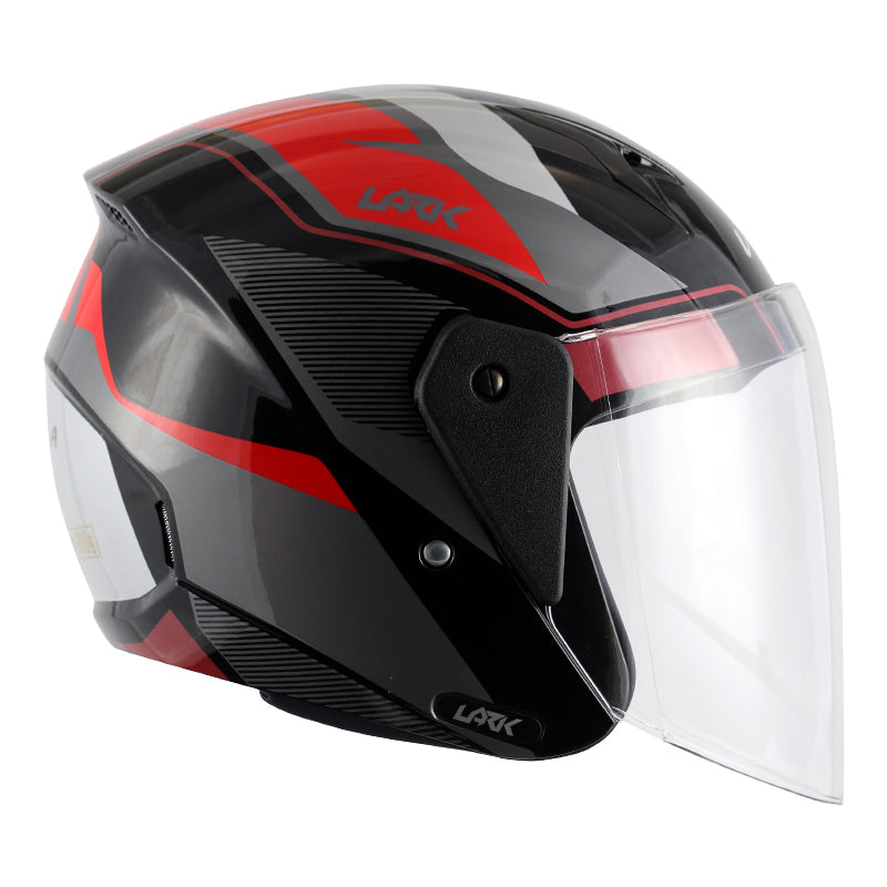 Vega Lark Legend Black Red Helmet - bikerstore.in