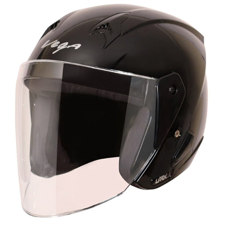 Vega Lark Black Helmet - bikerstore.in