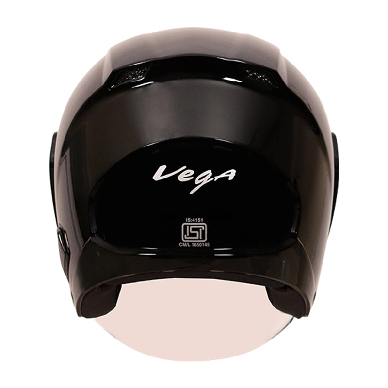 Vega Lark Black Helmet - bikerstore.in