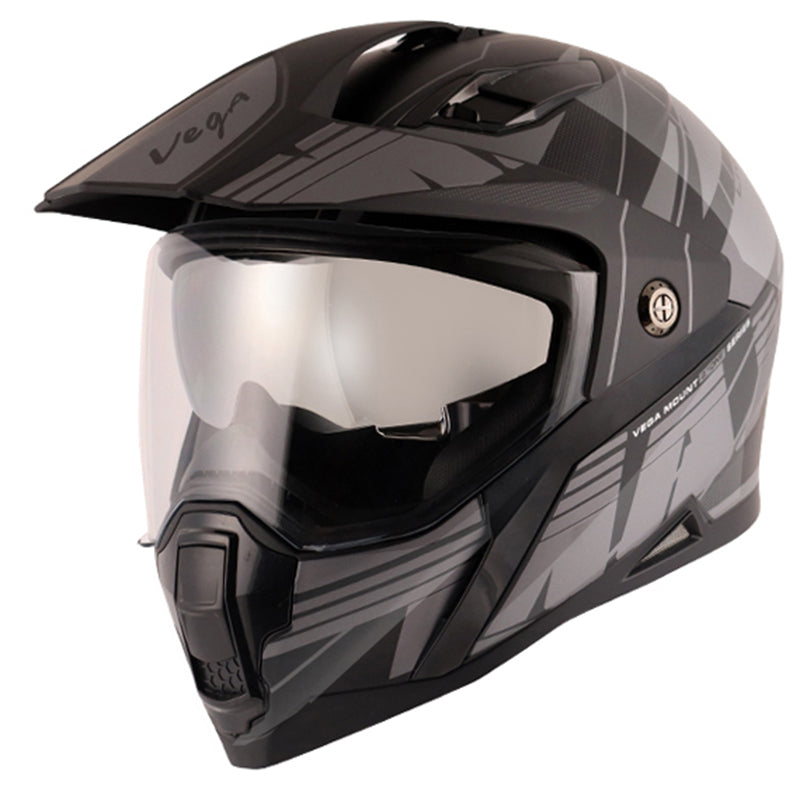 Vega Mount D/V MAX Black Anthracite Helmet - bikerstore.in