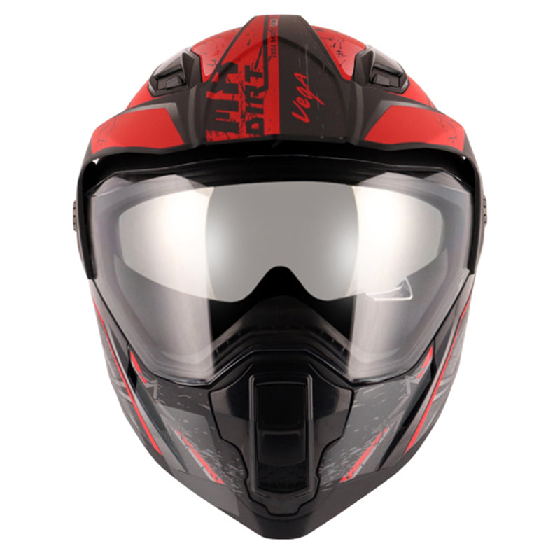Vega Mount D/V MX Dirt Black Red Helmet