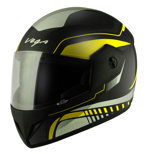 Vega Cliff Styler Black Neon Yellow Helmet - bikerstore.in