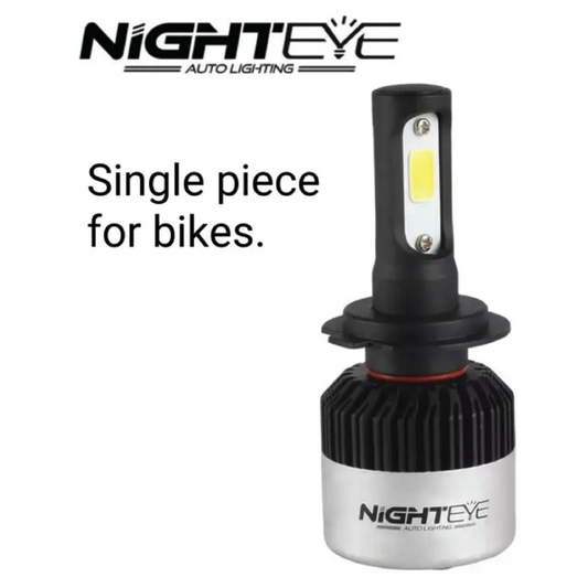 NIGHTEYE H4 LED Headlight Bulb SINGLE Pc for Bike White, 36W, 1 Bulb - Type H4, 36W White Light - bikerstore.in