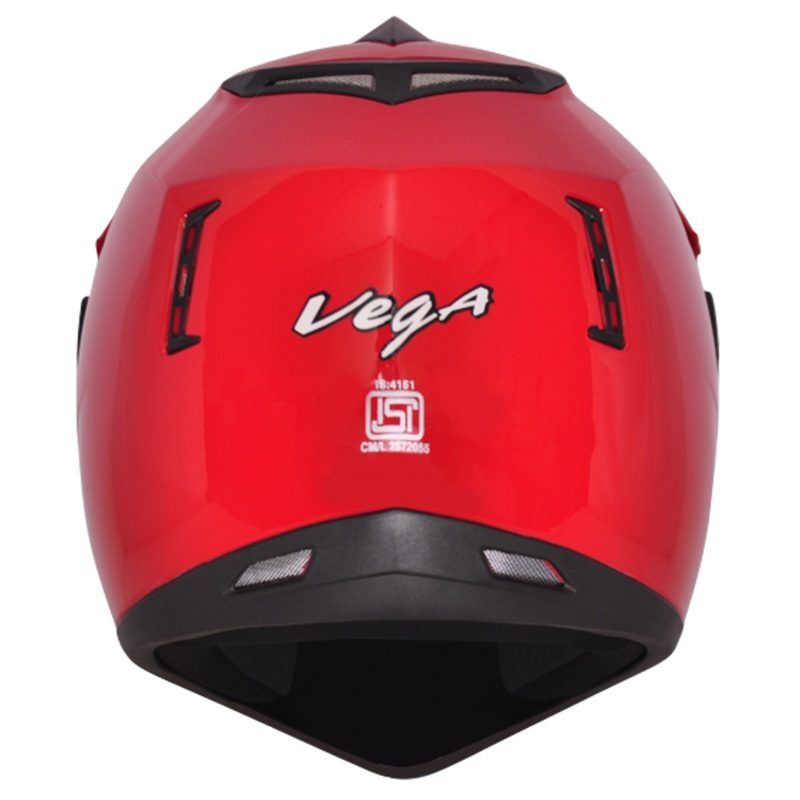 Vega Off Road D/V Red Helmet - bikerstore.in