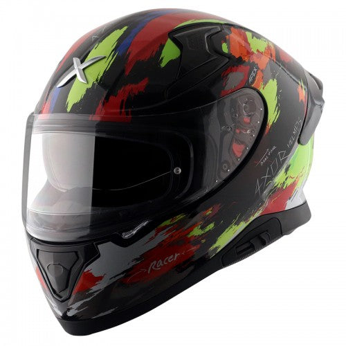 Axor APEX RACER D/V BLACK NEON YELLOW Helmet – BikerStore.in