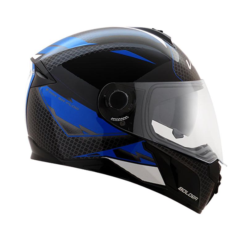 Vega Ryker D/V Bolder Black Blue Helmet - bikerstore.in