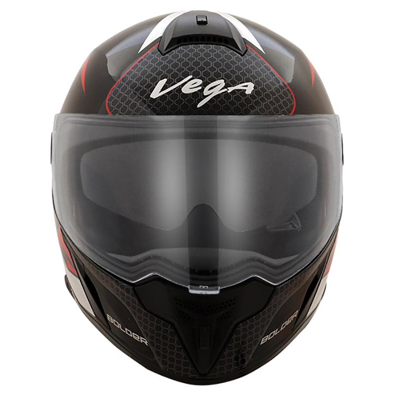 Vega Ryker D/V Bolder Black Red Helmet - bikerstore.in