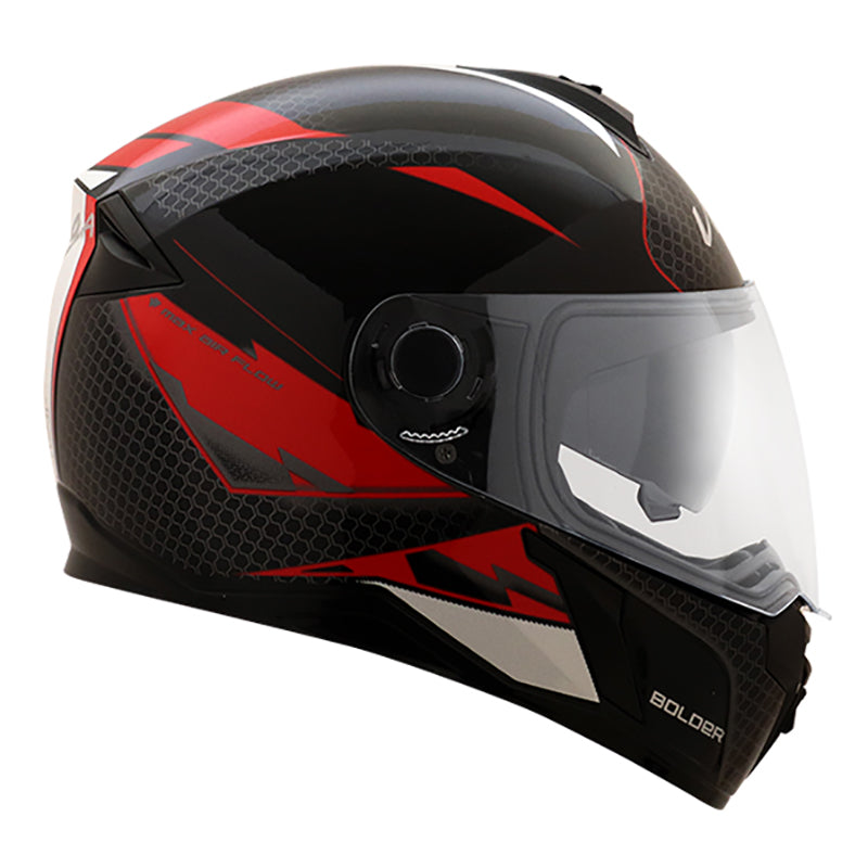 Vega Ryker D/V Bolder Black Red Helmet - bikerstore.in