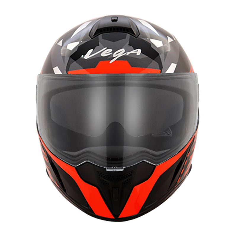Vega Ryker D/V Camo Black Orange Helmet - bikerstore.in