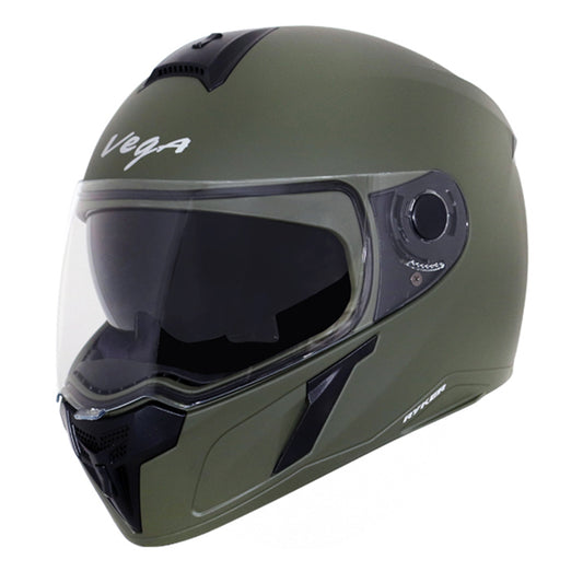 Vega Ryker D/V Dull Battle Green Helmet - bikerstore.in