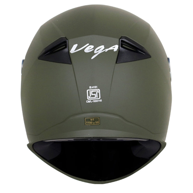 Vega Ryker D/V Dull Battle Green Helmet - bikerstore.in