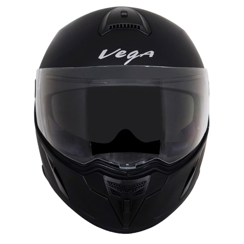 Vega Ryker D/V Dull Black Helmet - bikerstore.in