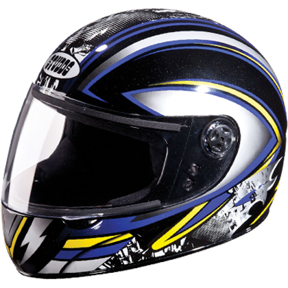 Studds Chrome D1 Decor Black N1 Helmet - bikerstore.in