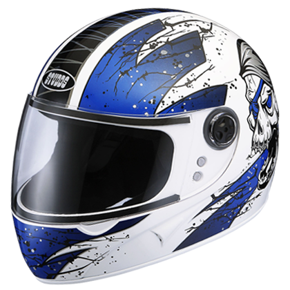 Studds Chrome D3 Decor White N1 Helmet - bikerstore.in