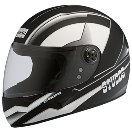 Studds Chrome D4 Decor Black N4 Helmet - bikerstore.in