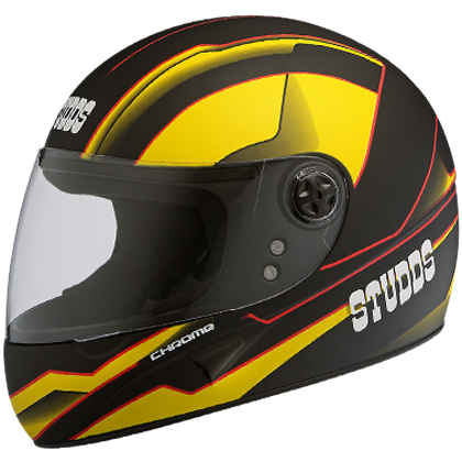 Studds Chrome D4 Decor Black N5 Helmet - bikerstore.in