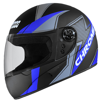 Studds Chrome D5 Decor Black N1 Helmet - bikerstore.in