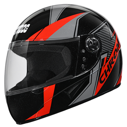 Studds Chrome D5 Decor Black N2 Helmet - bikerstore.in