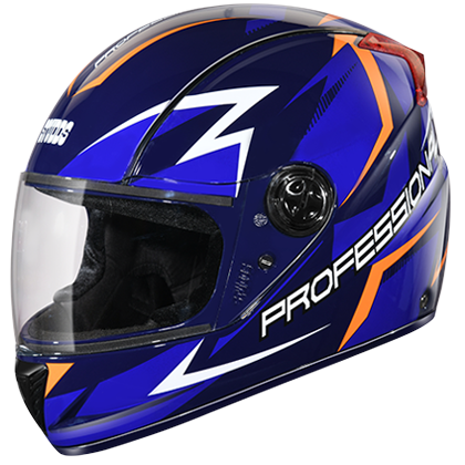 Studds Professional D1 Decor Blue N1 Helmet - bikerstore.in