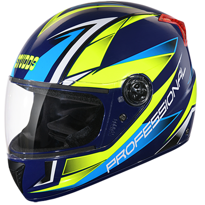 Studds Professional D2 Decor Blue N5 Helmet - bikerstore.in