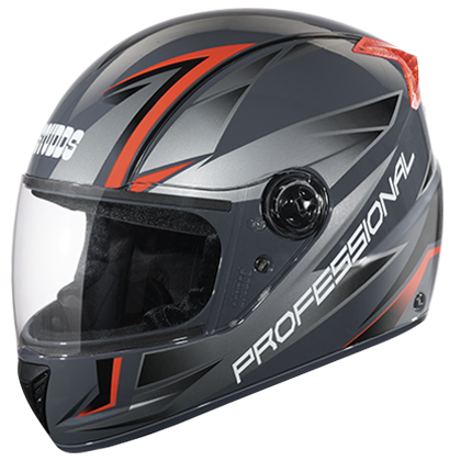 Studds Professional D2 Decor Grey N2 Helmet - bikerstore.in