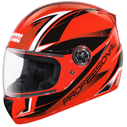 Studds Professional D2 Decor Red N9 Helmet - bikerstore.in