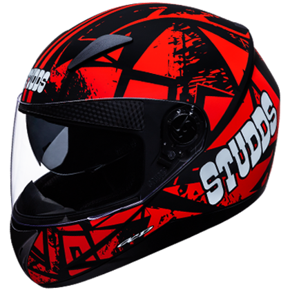 Studds SHIFTER D4 Decor Matt Black N2 Red - bikerstore.in