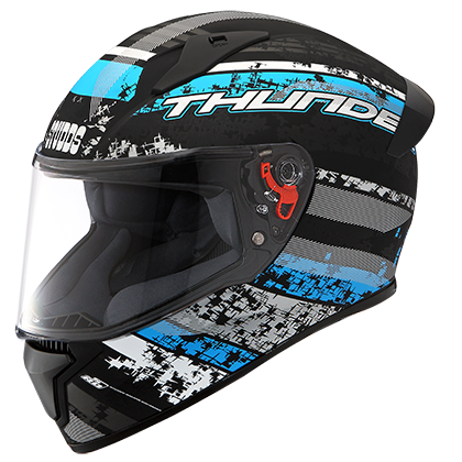 Studds Thunder D1 Decor MATT Black N1 - bikerstore.in