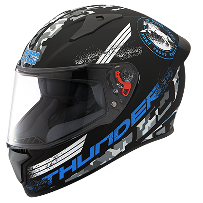 Studds Thunder D2 Decor With Spoiler MATT Black N1 - bikerstore.in