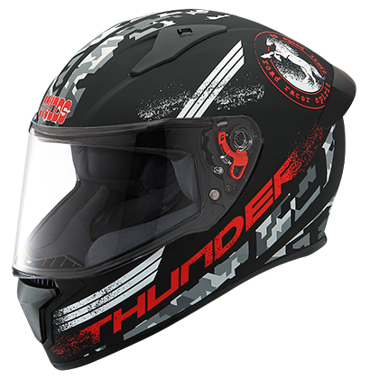 Studds Thunder D2 Decor With Spoiler MATT Black N2 - bikerstore.in