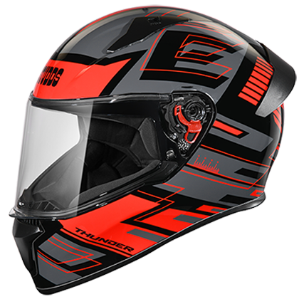 Studds Thunder D3 Decor With Spoiler Black N2 - bikerstore.in