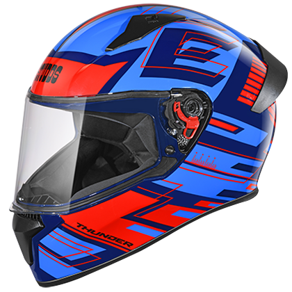 Studds Thunder D3 Decor With Spoiler Blue N2 - bikerstore.in