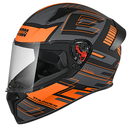 Studds Thunder D3 Decor With Spoiler MATT Black N10 - bikerstore.in