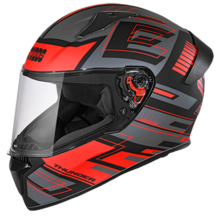 Studds Thunder D3 Decor With Spoiler MATT Black N2 - bikerstore.in
